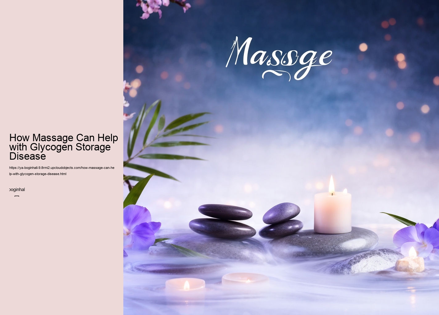 How Massage Can Help with Glycogen Storage Disease